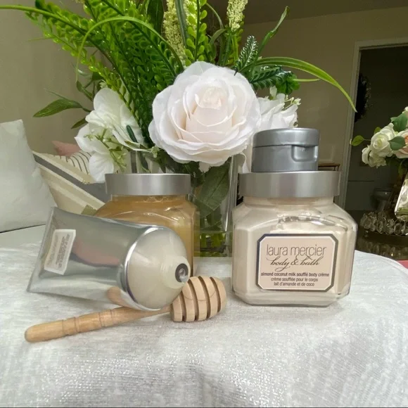 Laura Mercier Almond Coconut Milk Body Collection  3-pcs Set. - Picture 2 of 5